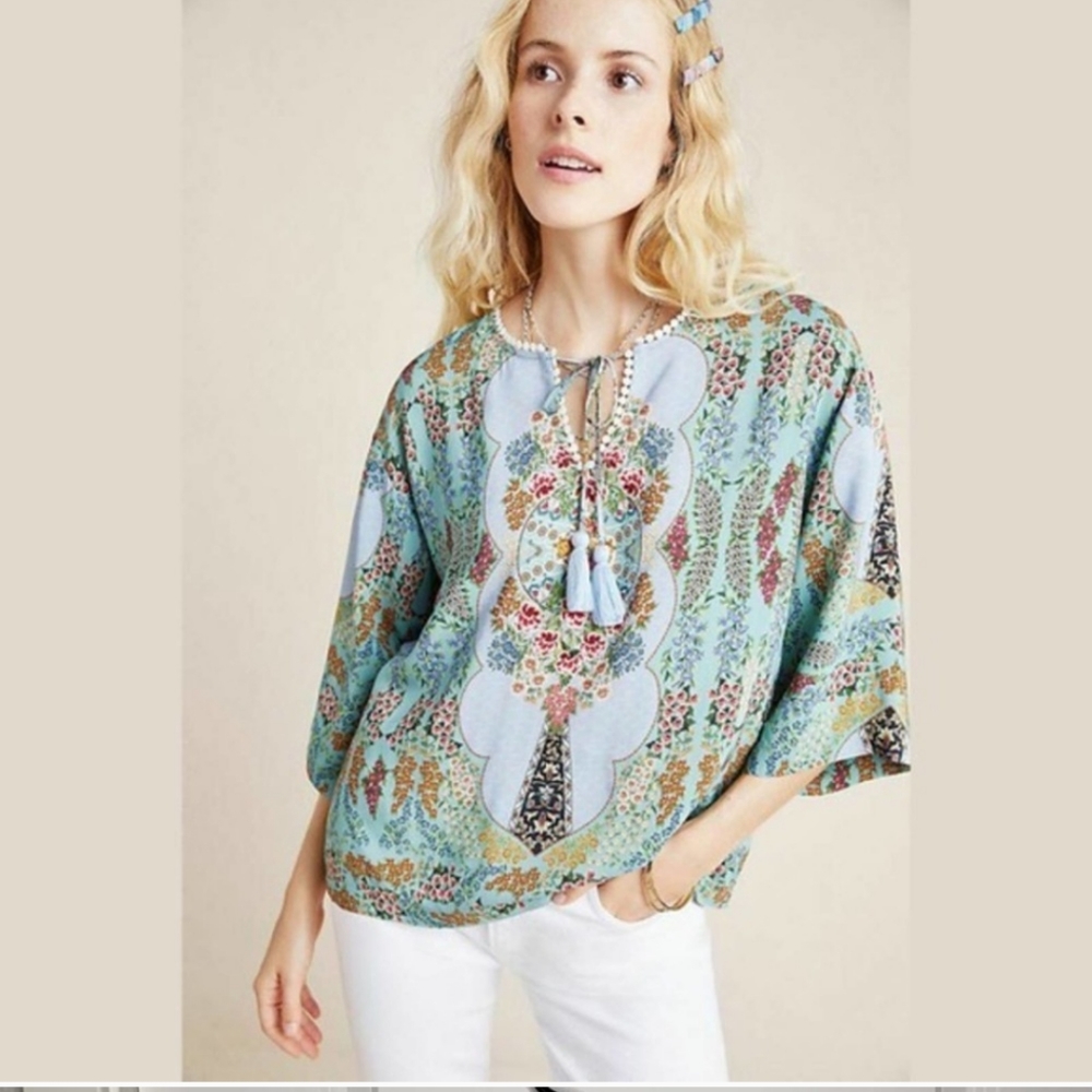 Farm rio peasant primrose floral top